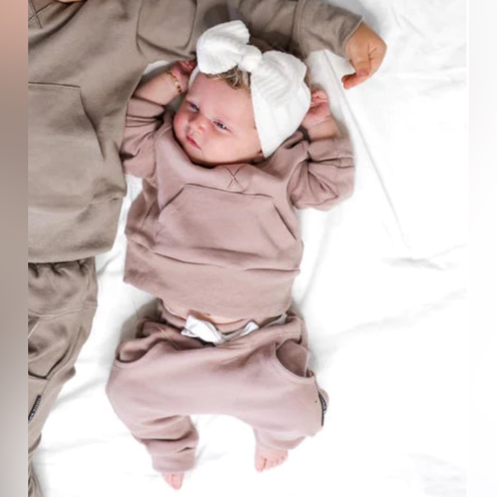 Little Bipsy mauve jogger set 3-6 months